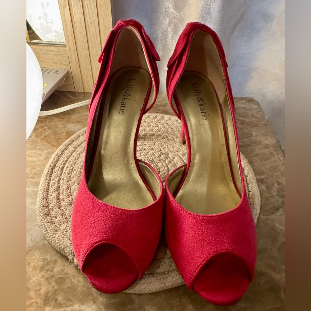 Hot pink Peep Toe Heels
